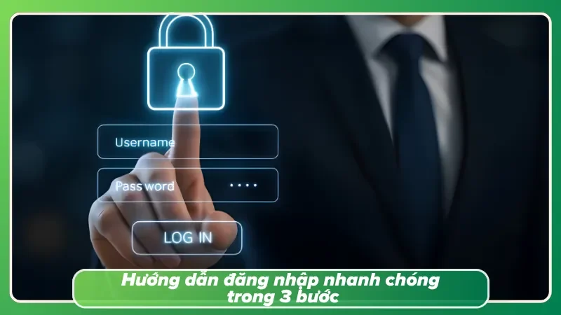 Quy trình 3 bước thao tác đăng nhập tài khoản